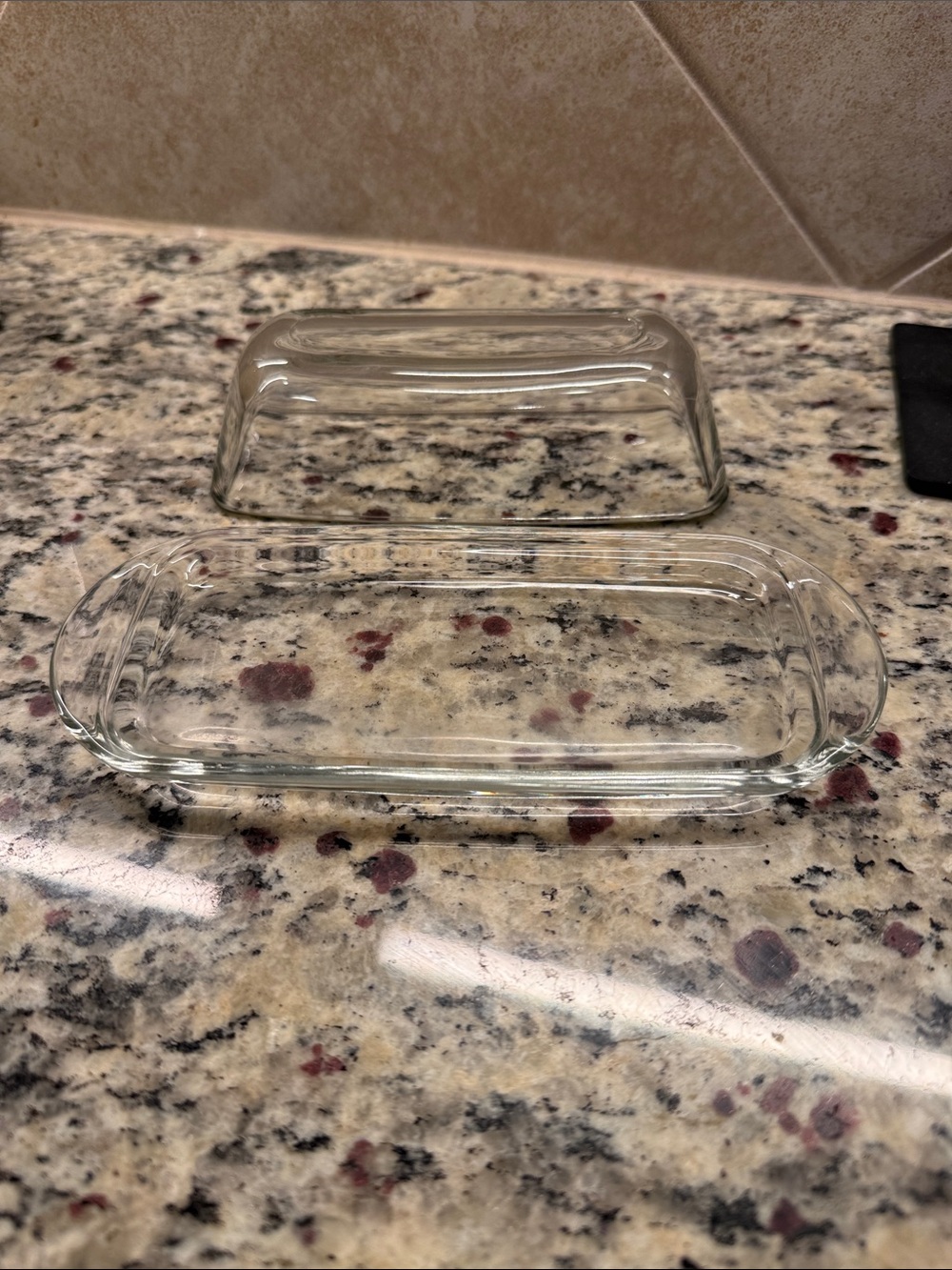 Clear Glass Butter Dish - Picture 3 of 4